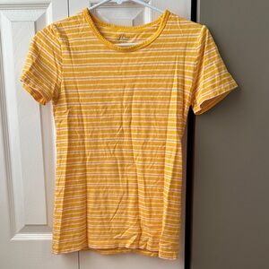 JCrew Yellow Striped T-Shirt